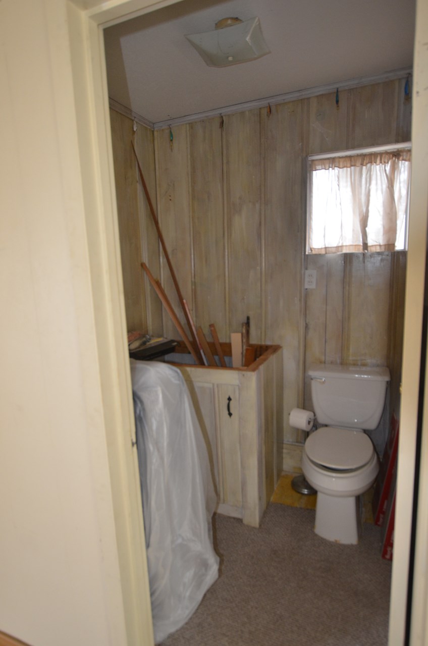 half bath off family room