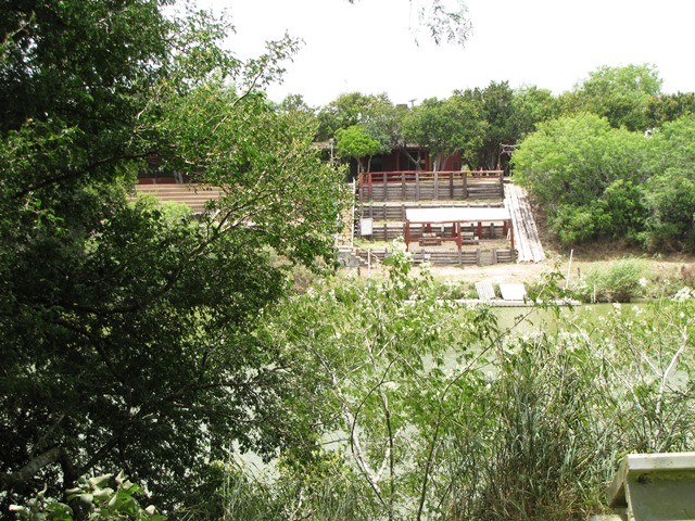 looking across the river towards camp perry