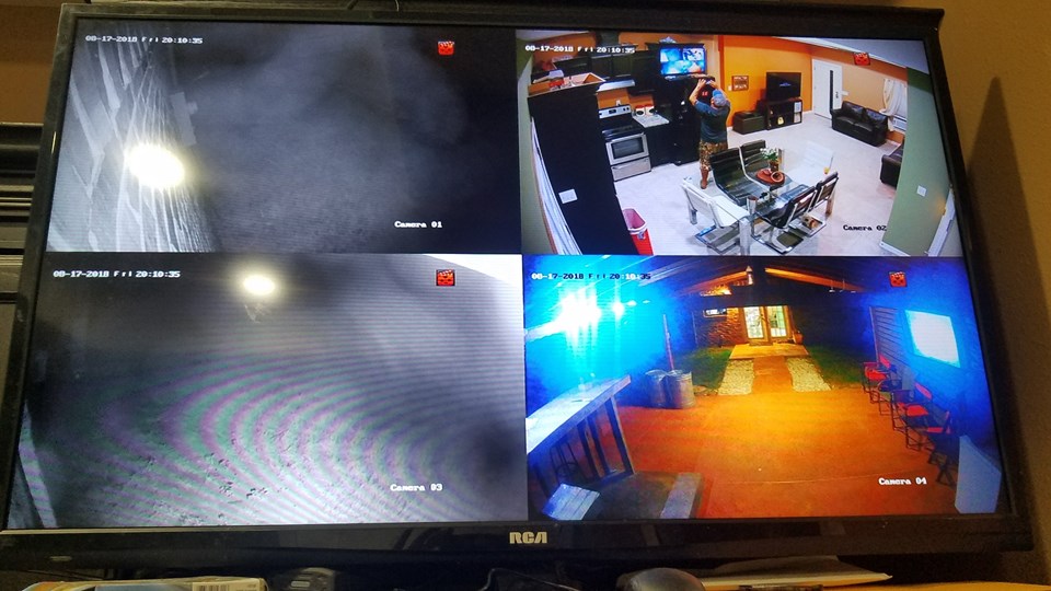 surveillance cameras, alway can see what is going on